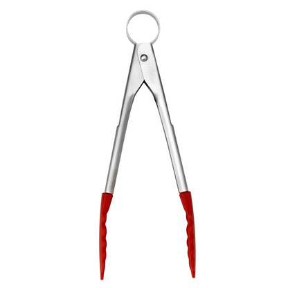 Cuisipro | Silicone Piccolo Mini Tongs, 7", Red