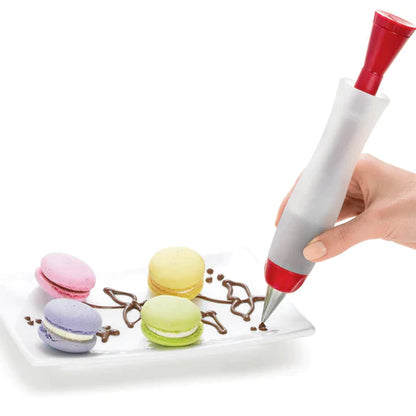 Cuisipro | Deluxe Food Decorating Pen with 2 Tips, Silicone and Plastic