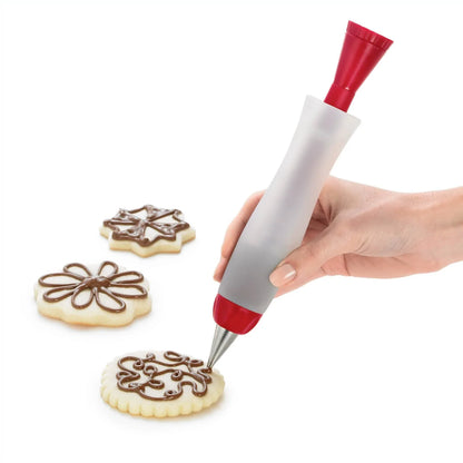 Cuisipro | Deluxe Food Decorating Pen with 2 Tips, Silicone and Plastic