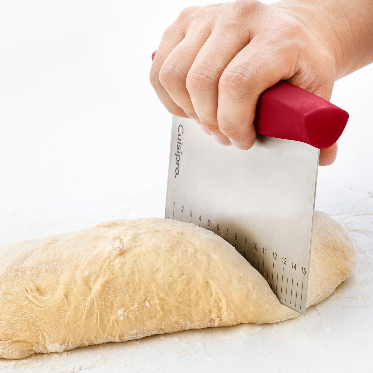 Cuisipro | Dough Cutter, 6" X 4.5", Stainless Steel/Red