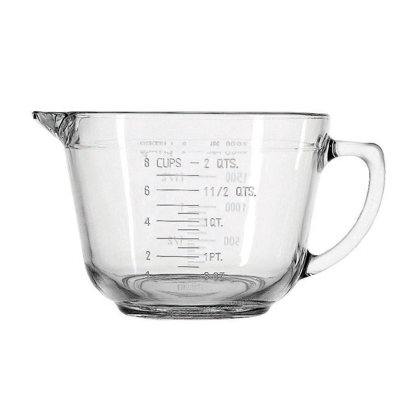 Anchor | Measuring Cup / Batter Bowl, 2 qt, Glass