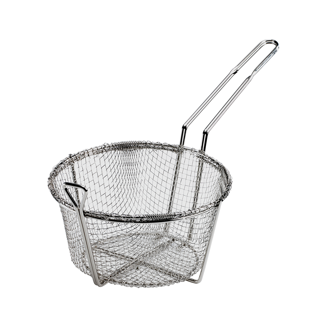 Browne | Wire Fry Basket, Round, Medium Mesh, 9.5"