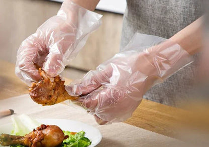 Globe Polyethylene Gloves, Powder-Free, Large, Clear (500-pack) - 8002