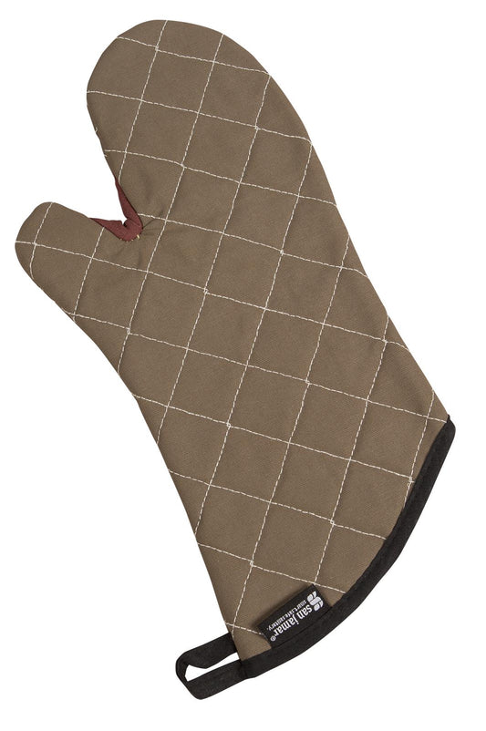 San Jamar | BestGuard Oven Mitts with Kevlar WebGuard, 13", Tan (1 Pair)