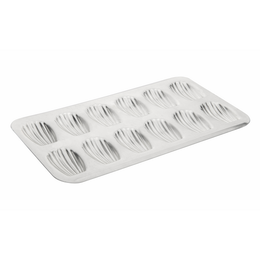 Gobel | Madeleine Sheet, Tinned, Makes 12 x 3" Madeleine Cookies - ChefEquipment.com