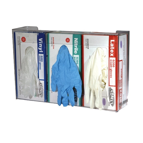 San Jamar | Disposable Glove Dispenser, Holds 3 Boxes, Clear Plexiglass