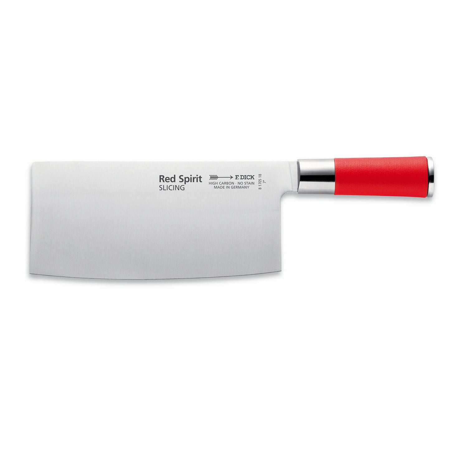 F. Dick | Red Spirit Chinese Chef Knife, Slicing, 7", Red - ChefEquipment.com