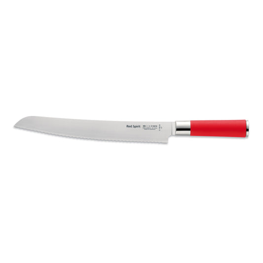 F. Dick | Red Spirit Bread Knife, Serrated, 10", Red - ChefEquipment.com