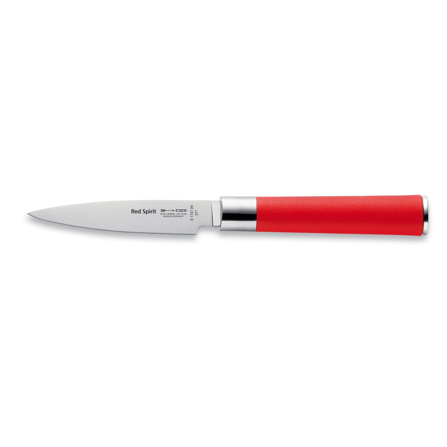 F. Dick | Red Spirit Paring Knife, 3.5", Red - ChefEquipment.com