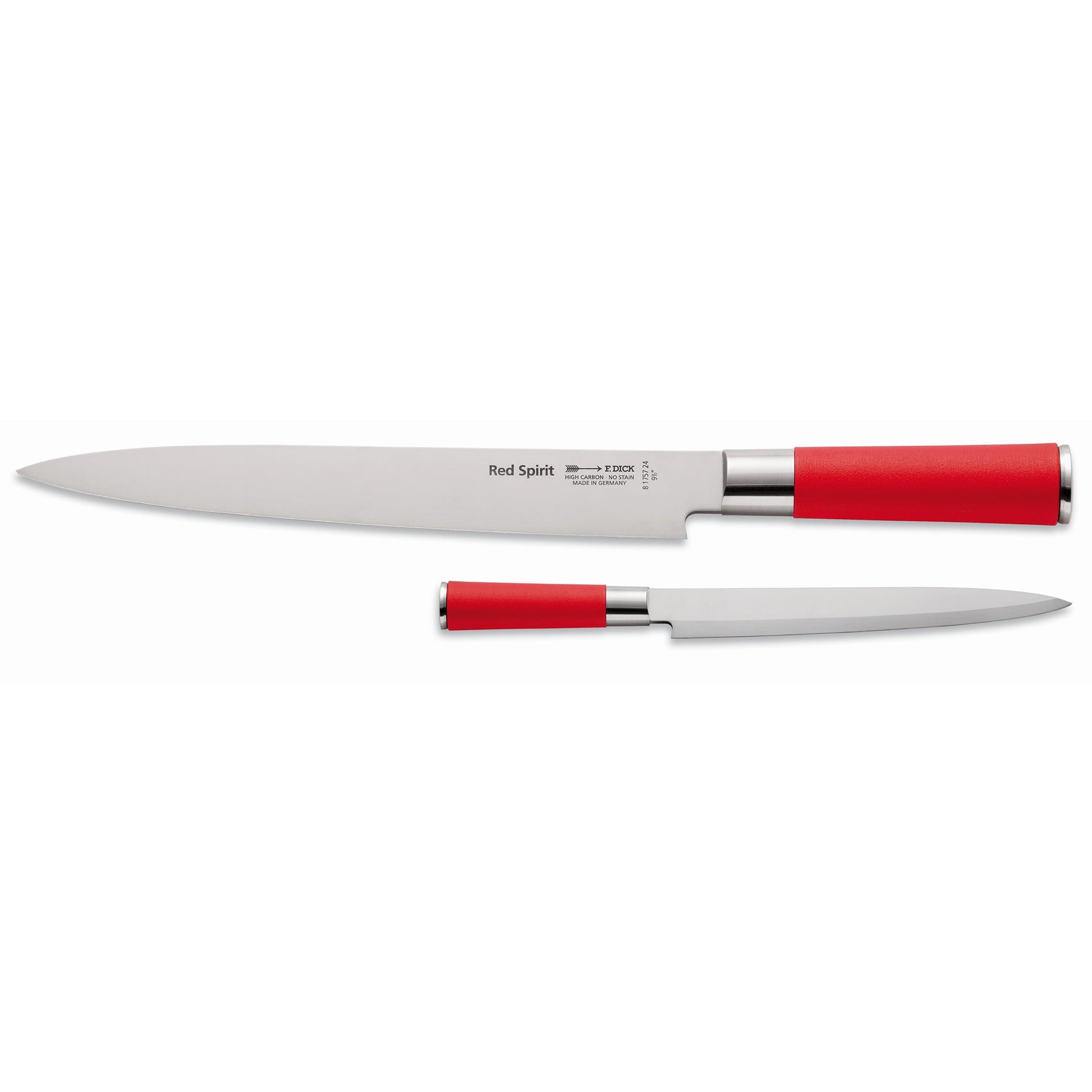 F. Dick | Red Spirit Yanagiba Carving/Sushi Knife, 9.5", Red - ChefEquipment.com