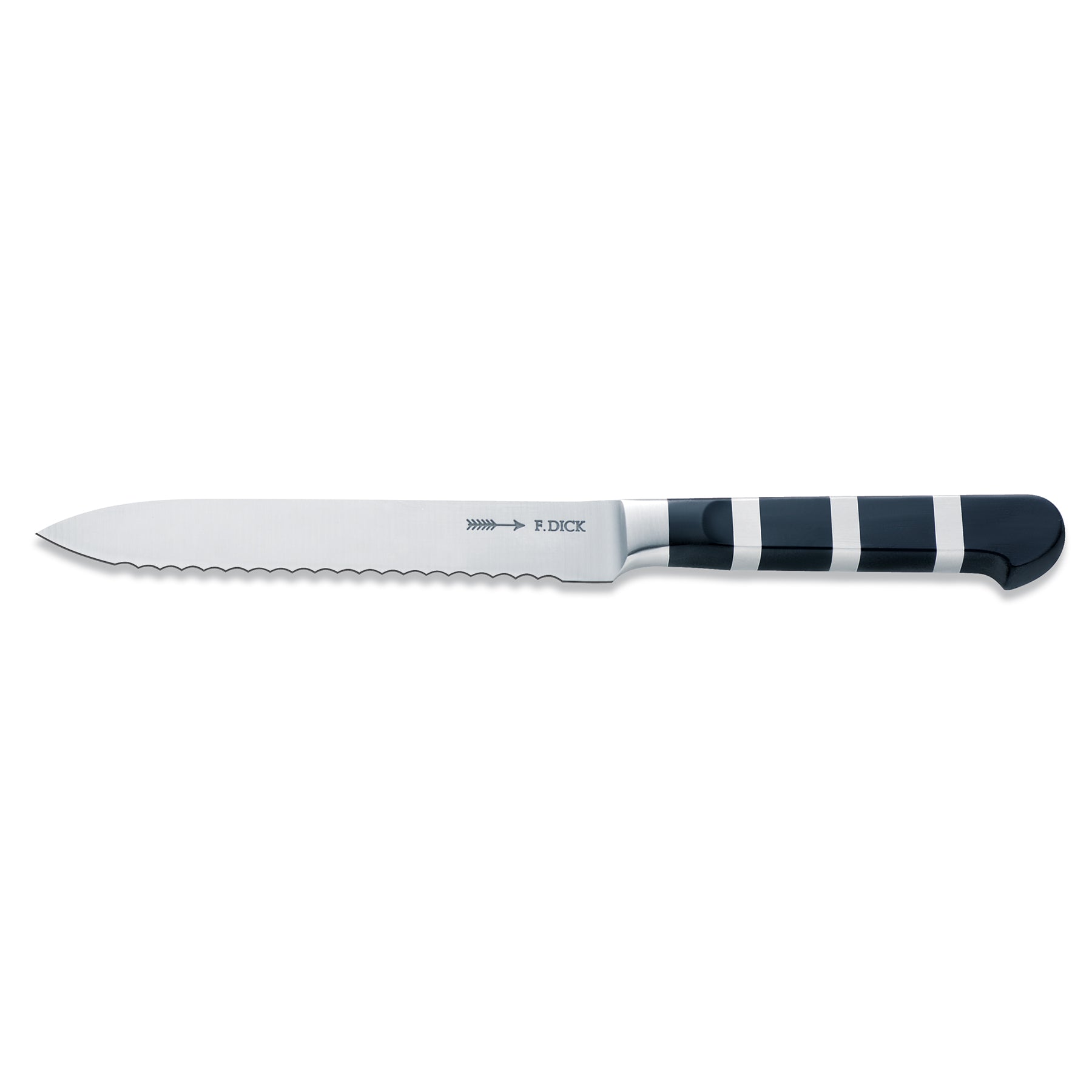 F. Dick | 1905 Utility Knife, Serrated, 5", Black - ChefEquipment.com