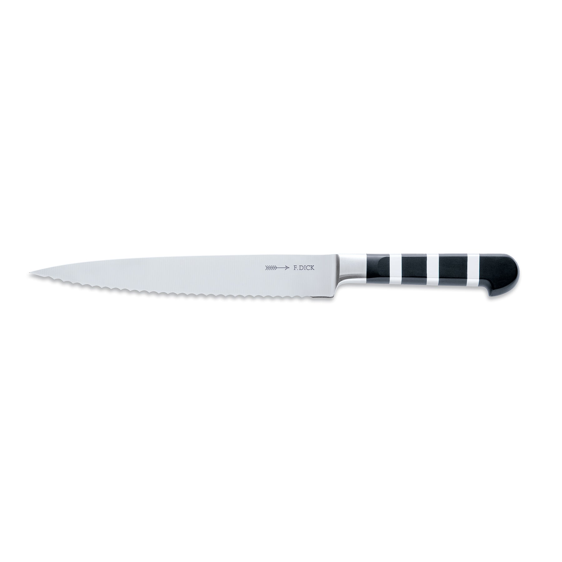 F. Dick | 1905 Carving Knife, Serrated, 8.5", Black - ChefEquipment.com