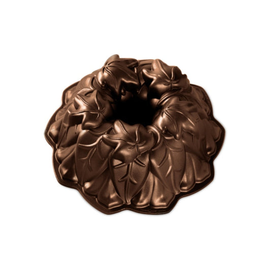 Nordic Ware | Harvest Leaves Bundt Pan, 9 Cup, Cast Aluminum, Bronze Finish