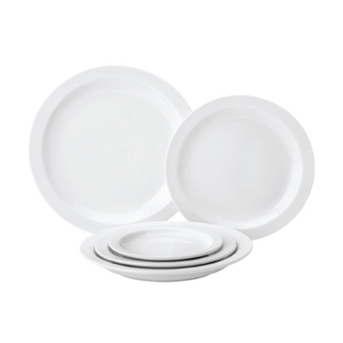 Tableware Solutions | Pure White Narrow Rim Plate, 9" (24-pack)