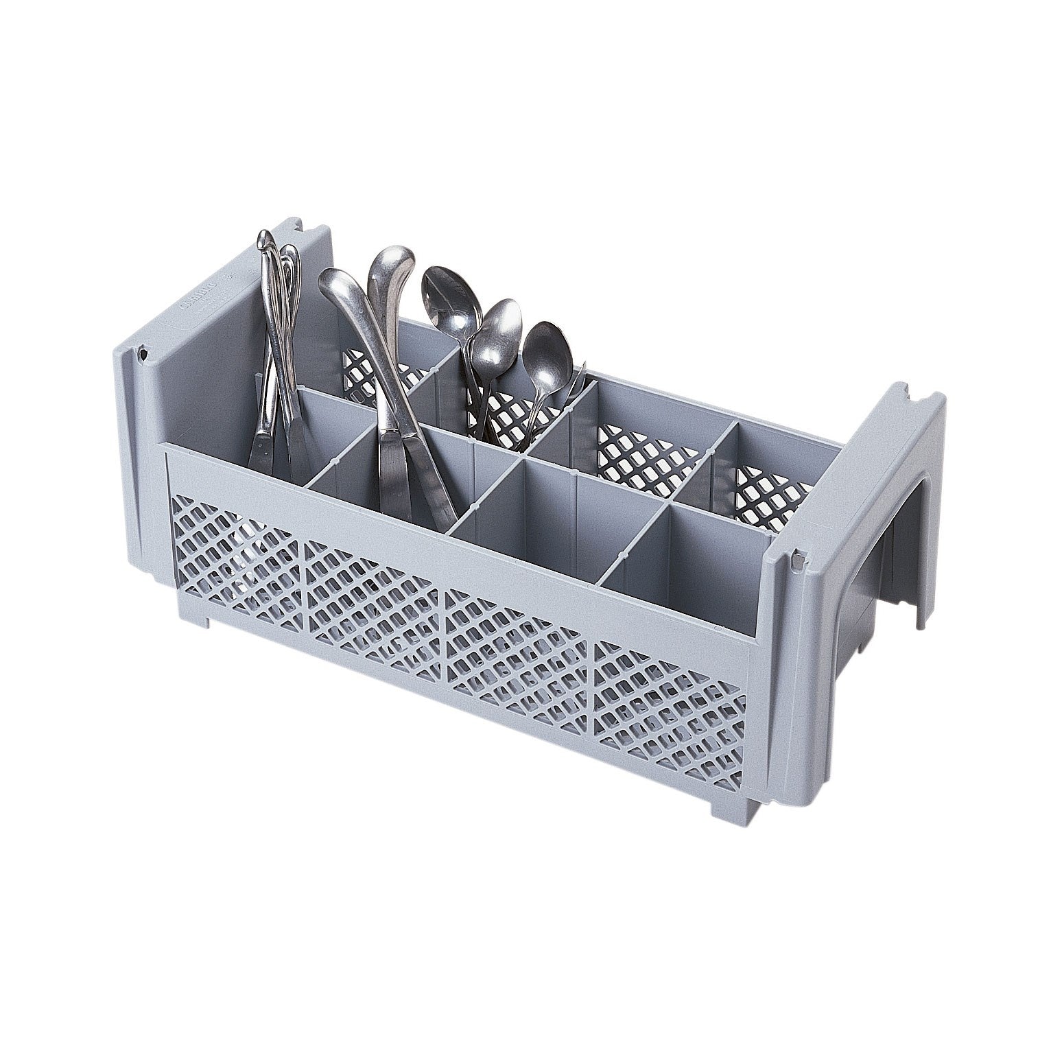 Cambro | Camrack Half Flatware Rack, 8 Compartment, Grey - ChefEquipment.com