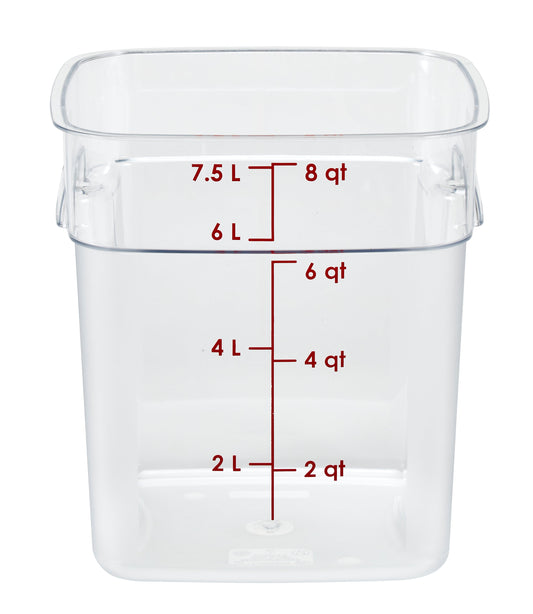 Cambro | Contenant de rangement CamSquare FreshPro, 8 pintes, transparent