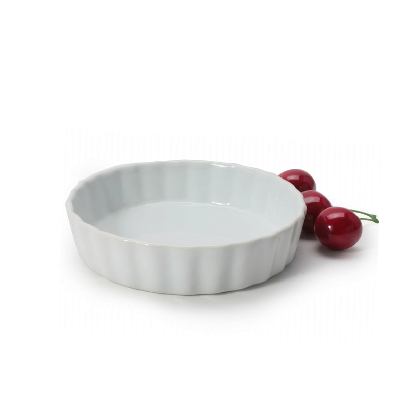 BIA | Quiche / Tart Dish, 5", White Porcelain