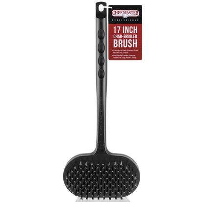 Chef Master | Charbroiler Brush and Scraper, Dual Handle, 17"