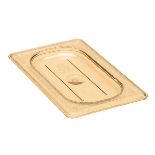 Cambro | High Heat Food Pan Cover, Flat, 1/9 Size, Amber