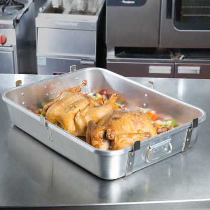 Vollrath | Wear-Ever Roast Pan Bottom with Straps, 29.5 Qt, Aluminum - ChefEquipment.com