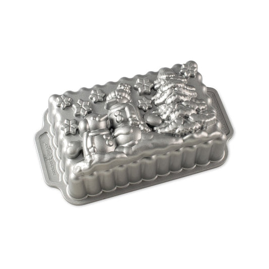 Nordic Ware | Winter Wonderland Loaf Pan, 6 Cup, Cast Aluminum, Sparkling Silver