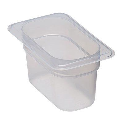 Cambro | Bac à nourriture translucide de taille 1/9, 4 po de profondeur