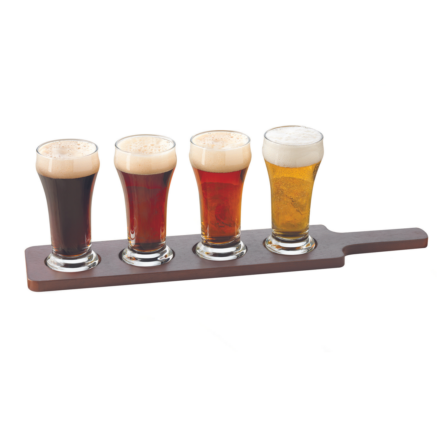 Libbey | Tasting Flight Paddle, 4 Compartment, Wood (12-pack)