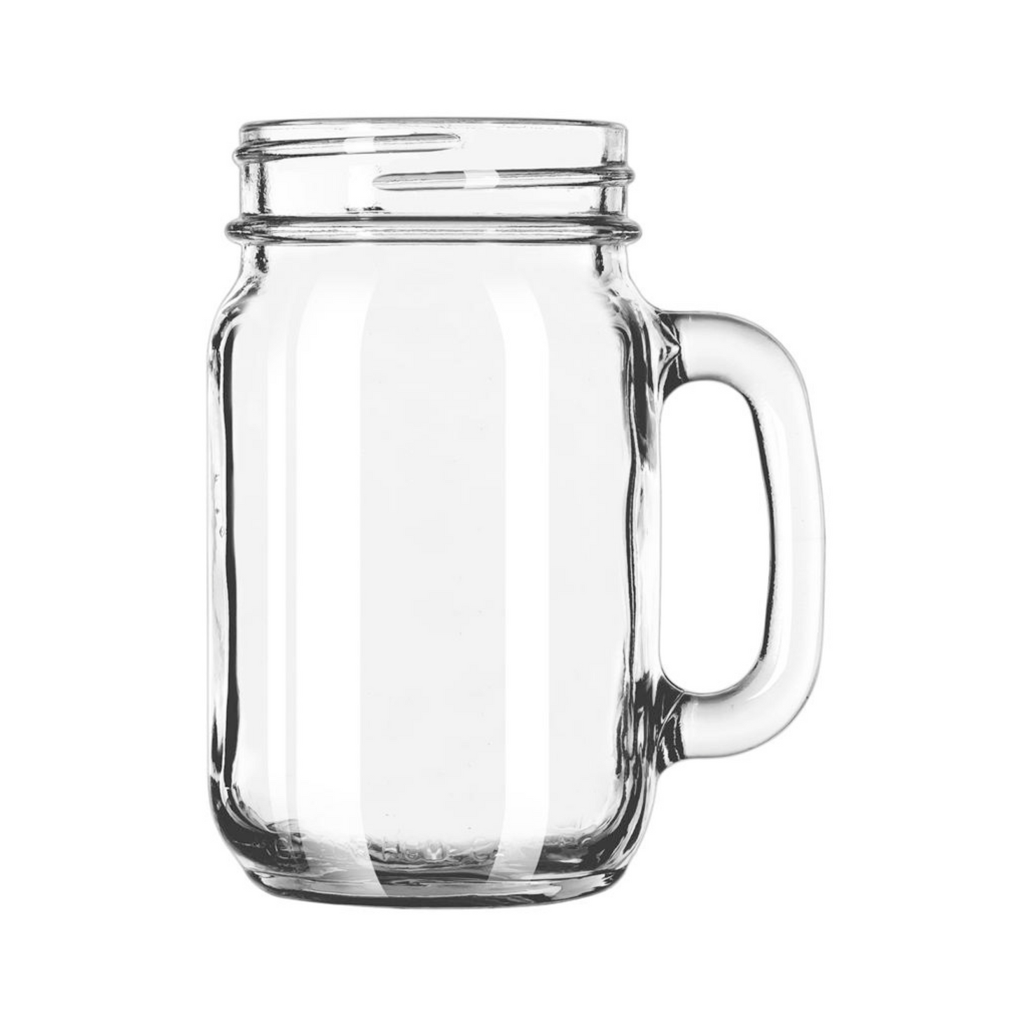 Libbey | Plain Drinking Jar with Handle, 16 oz (12-pack)