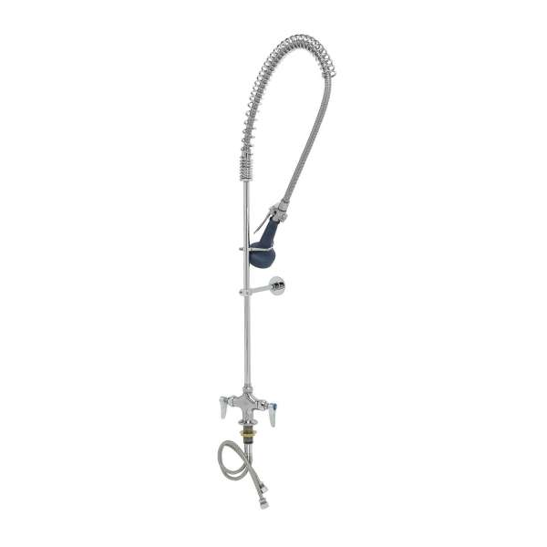 T&S | EasyInstall Deck Mount Single Hole Pre-Rinse Faucet, 44" Flexible Hose, Lever Handles, 1.07 GPM Flow Rate