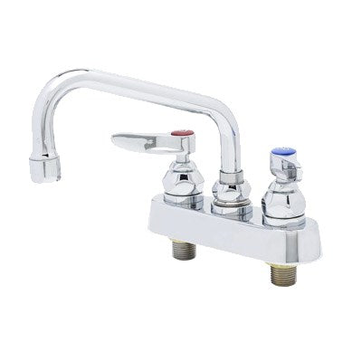 T&S | 4" Deck Mount Faucet, 6" Swing Nozzle, Lever Handles - ChefEquipment.com