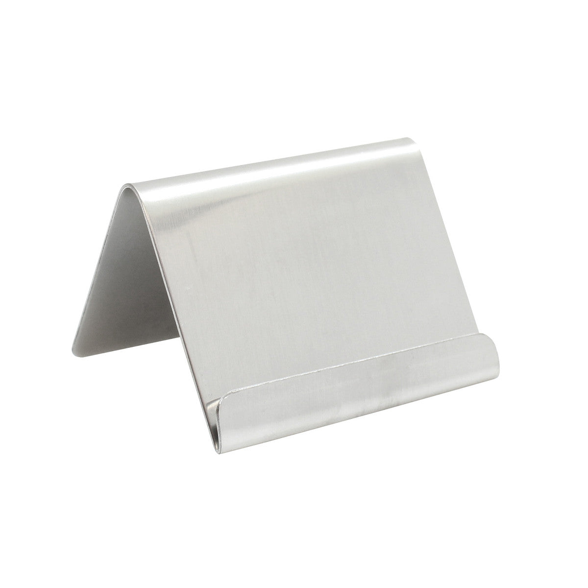 TableCraft | Table Tent Card Holder, 2.5" x 2.25" x 1.75", Stainless Steel