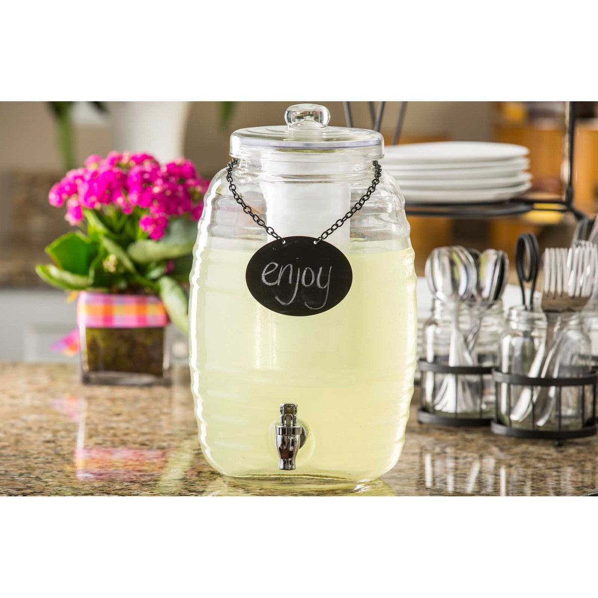 TableCraft | Beehive Beverage Dispenser w Ice Core and Infuser, 2.5 Gal - ChefEquipment.com