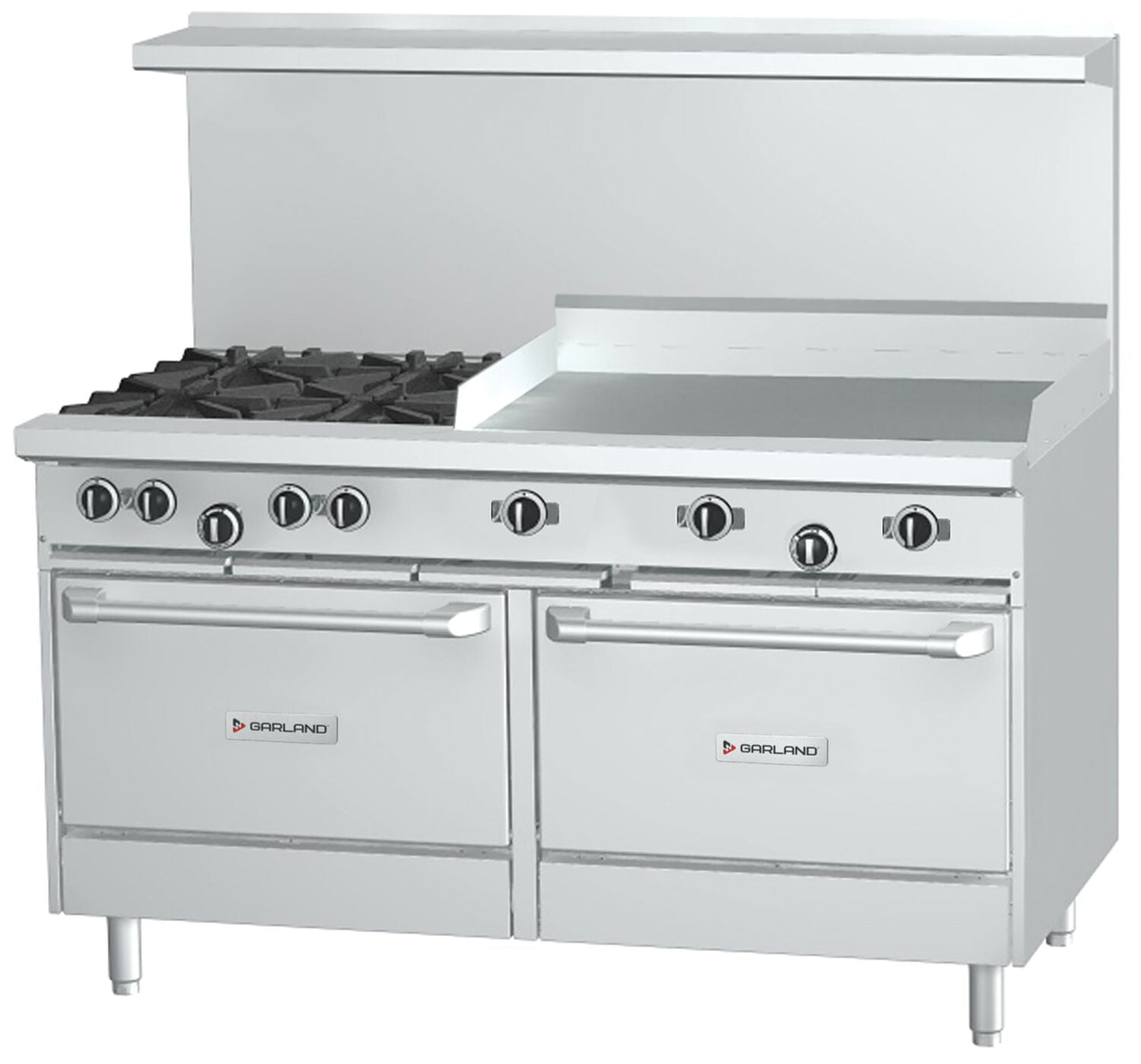 Garland | G Series 60" Gas Restaurant Range, 4 Burners, 36" Griddle, Natural Gas