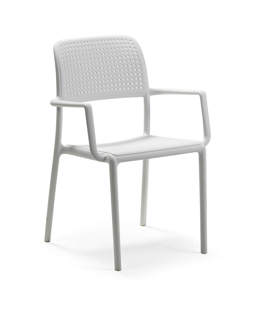 NARDI | Fauteuil Bora, Bianco (paquet de 4)
