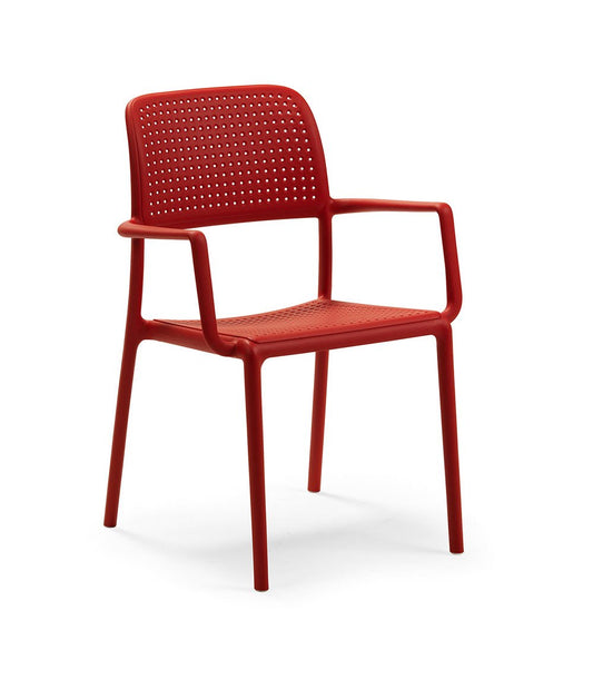 NARDI Bora Arm Chair, Rosso (4-pack) - 40242.07.000
