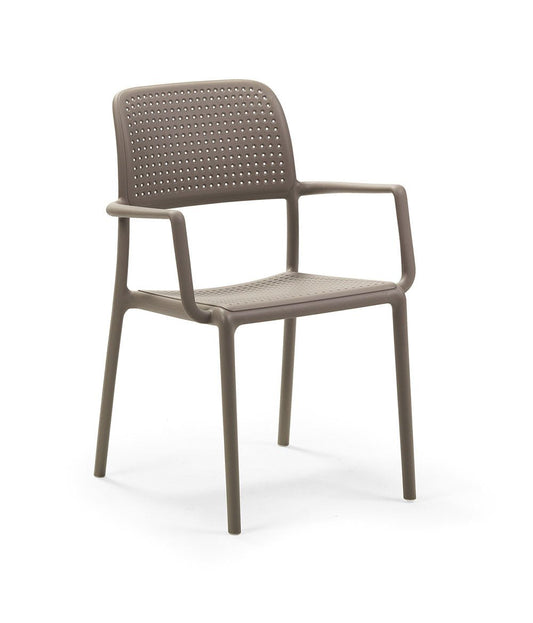 NARDI Bora Arm Chair, Tortora (4-pack) - 40242.10.000