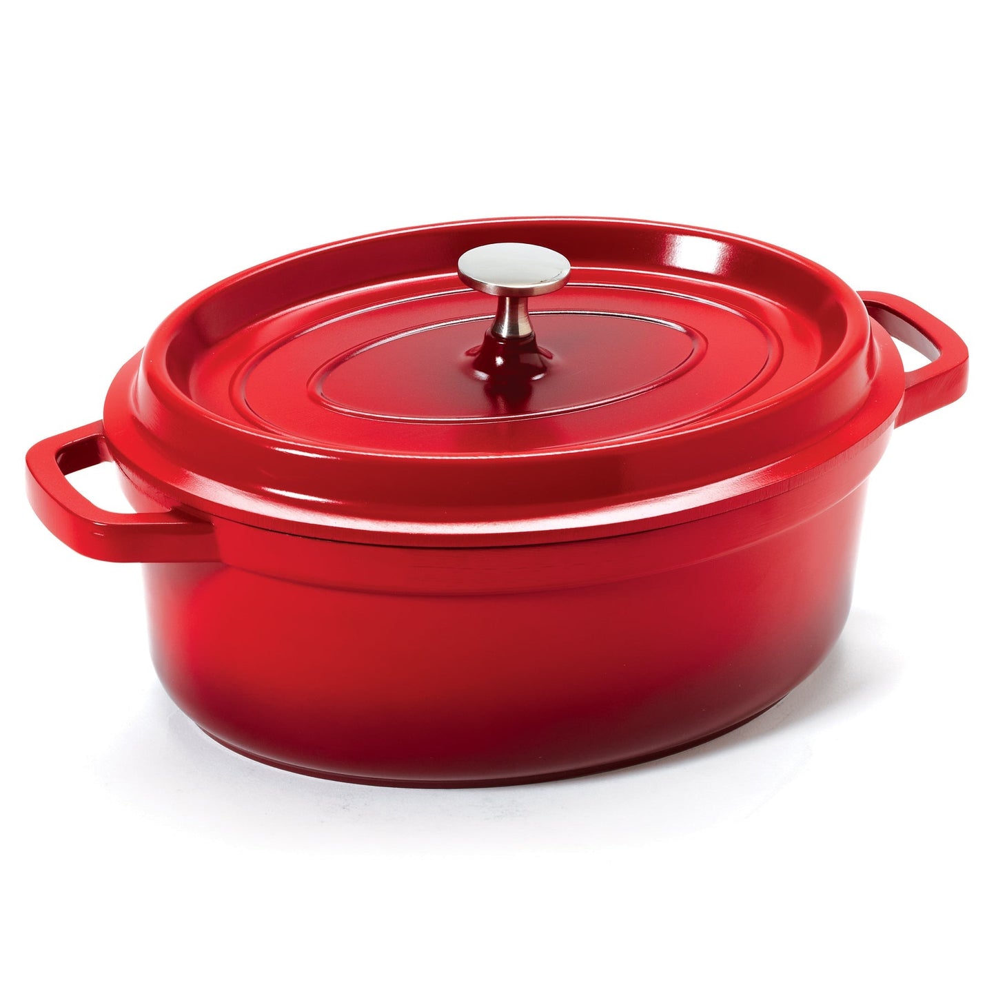 G.E.T. | Heiss Oval Dutch Oven, 3.5 qt, Cast Aluminum, Red