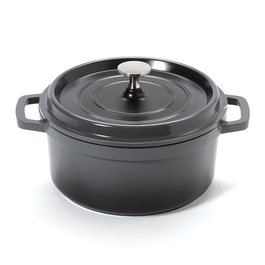 G.E.T. | Heiss Round Dutch Oven, 2.5 qt, Cast Aluminum, Grey