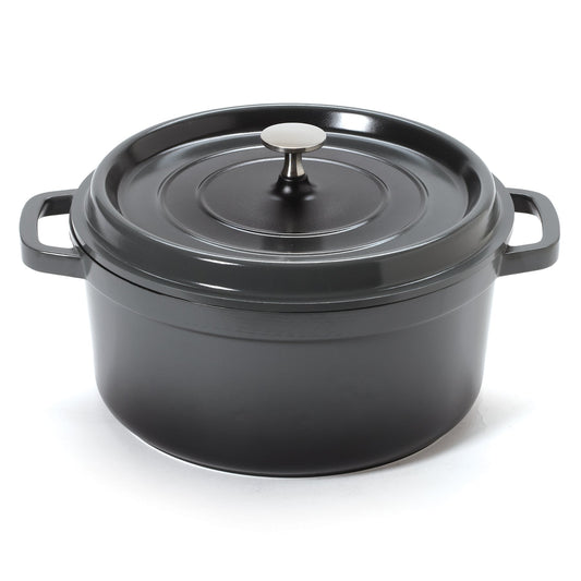 G.E.T. Heiss Round Dutch Oven, 4.5 qt, Cast Aluminum, Grey, FINAL SALE - CA-012-GR/BK