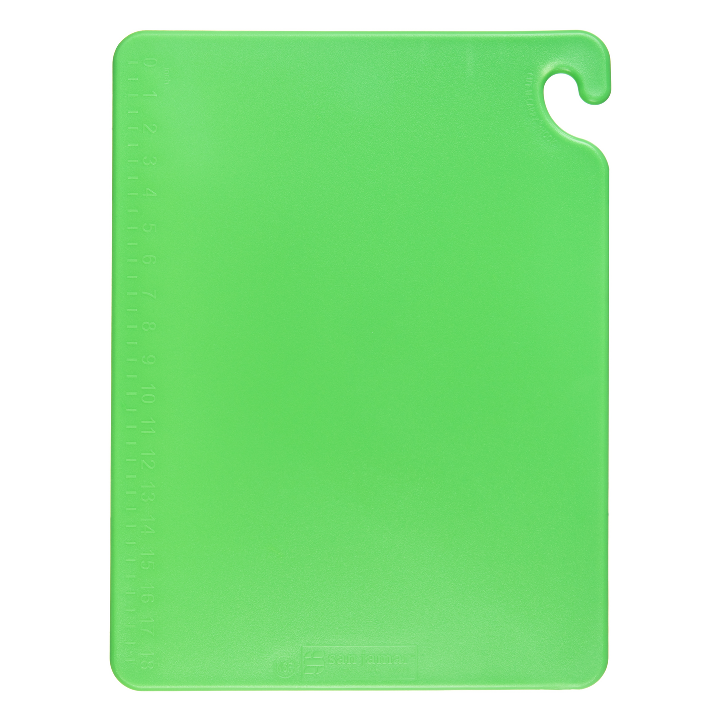 San Jamar | Cut-N-Carry Cutting Board, 15" x 20" x 1/2", Green