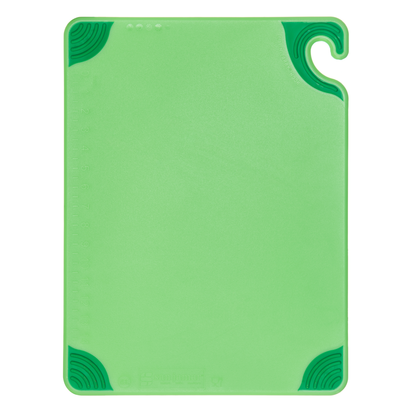 San Jamar | Saf-T-Grip Coloured Cutting Board, 15" x 20" x 1/2", Green