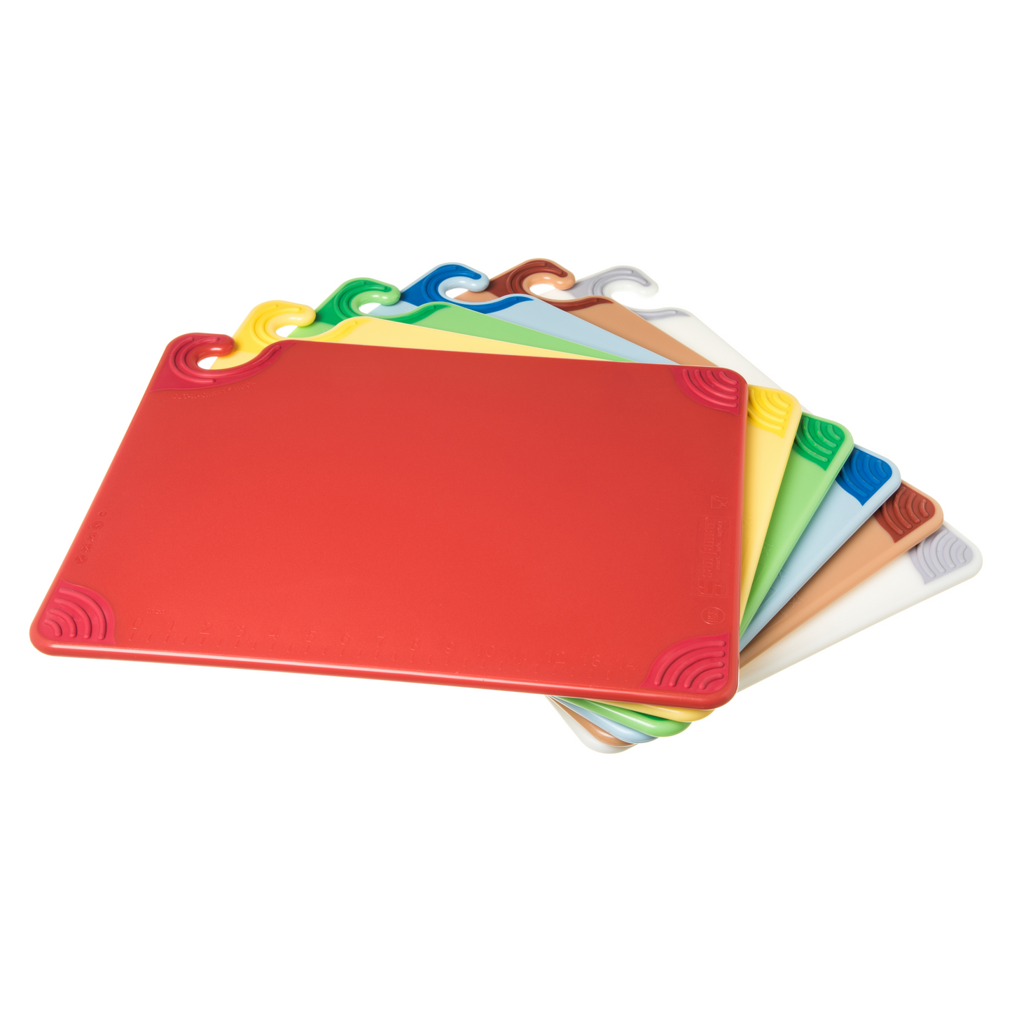 San Jamar | Saf-T-Grip 6 Piece Coloured Cutting Board Set, 15" x 20" x 1/2"