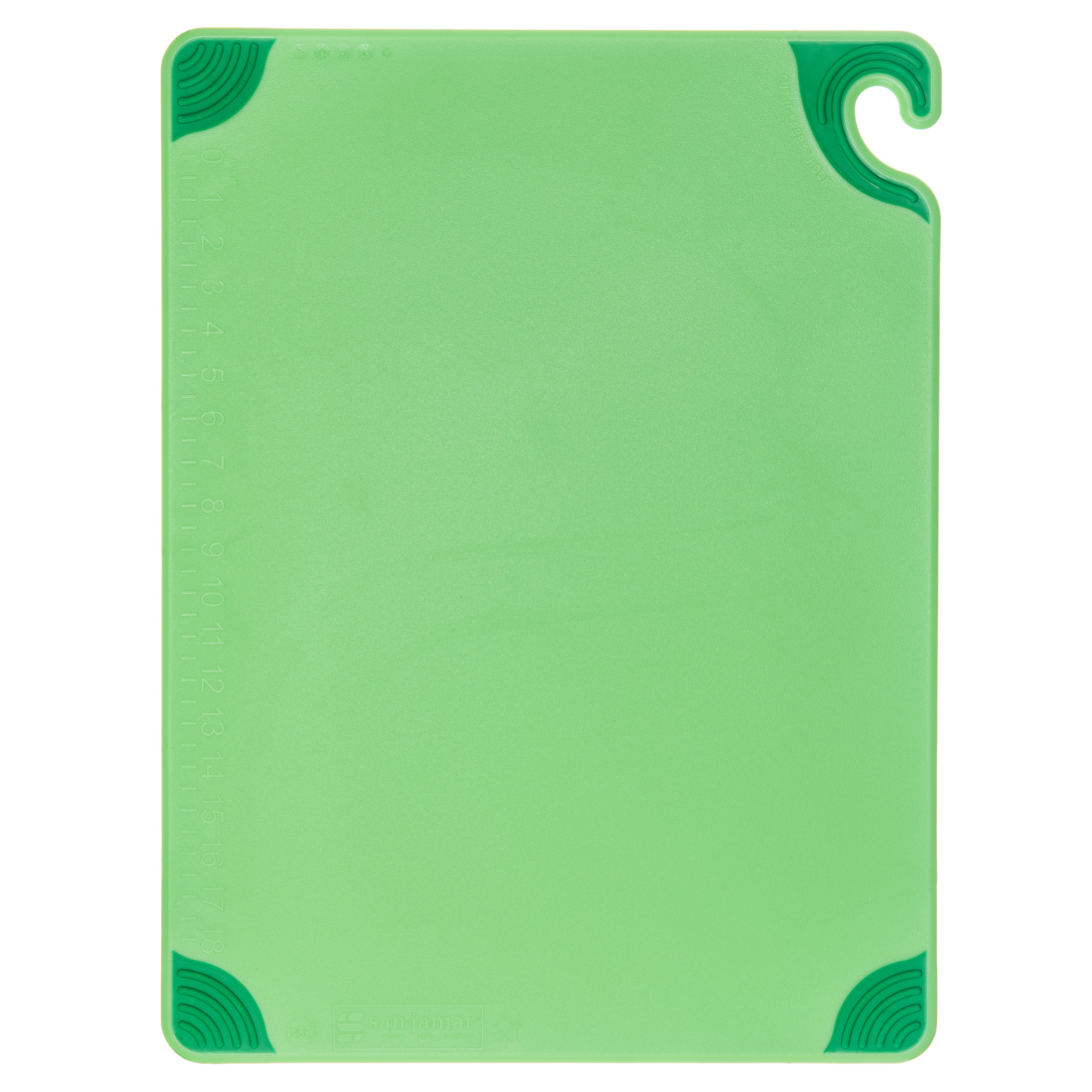 San Jamar | Saf-T-Grip Coloured Cutting Board, 18" x 24" x 1/2", Green