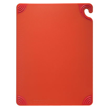 San Jamar | Saf-T-Grip Coloured Cutting Board, 18" x 24" x 1/2", Red