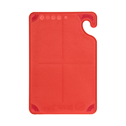 San Jamar | Saf-T-Grip Coloured Cutting Board, 6" x 9" x 3/8", Red