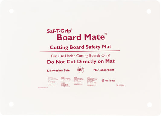 San Jamar Saf-T-Grip Board Mate Cutting Board Safety Mat, 10" x 16" - CBM1016