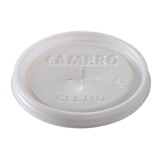 Cambro | CamLids Laguna Disposable Lid for 10 oz, Translucent (1000-pack) - ChefEquipment.com