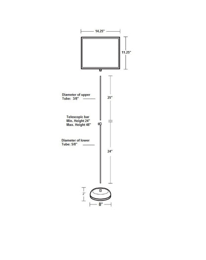 Rainbow Sign | Adjustable Height Floor Sign Kit, 24" - 48" High