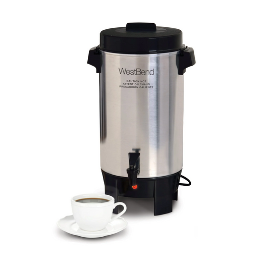 West Bend | Coffee Urn, 42 Cup, Polished Aluminum