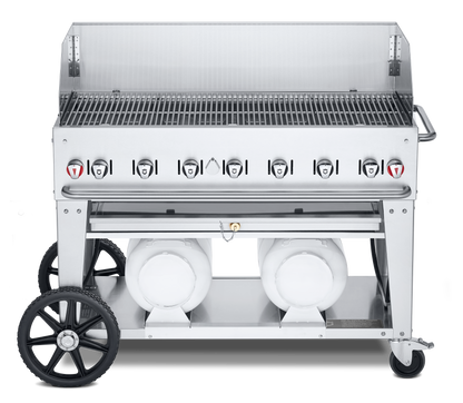 Crown Verity Club Series 48" Grill, Horizontal Tanks, Windguards, Propane - CV-CCB-48WGP